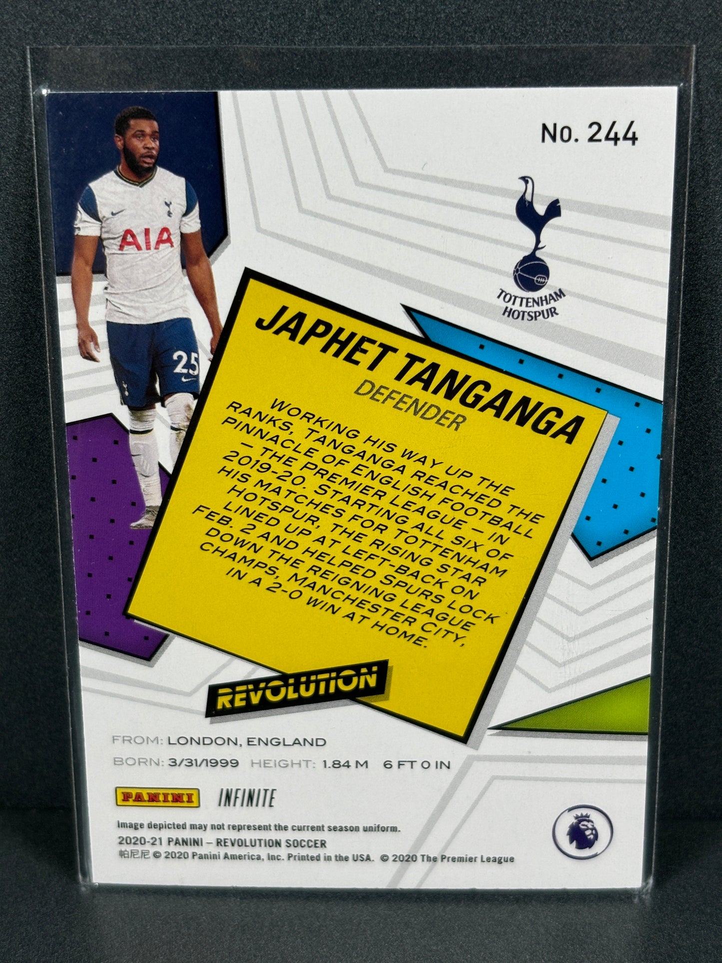 Panini Revolution Tottenham Japhet Tanganga 244 Infinite Rookie RC 2020/21