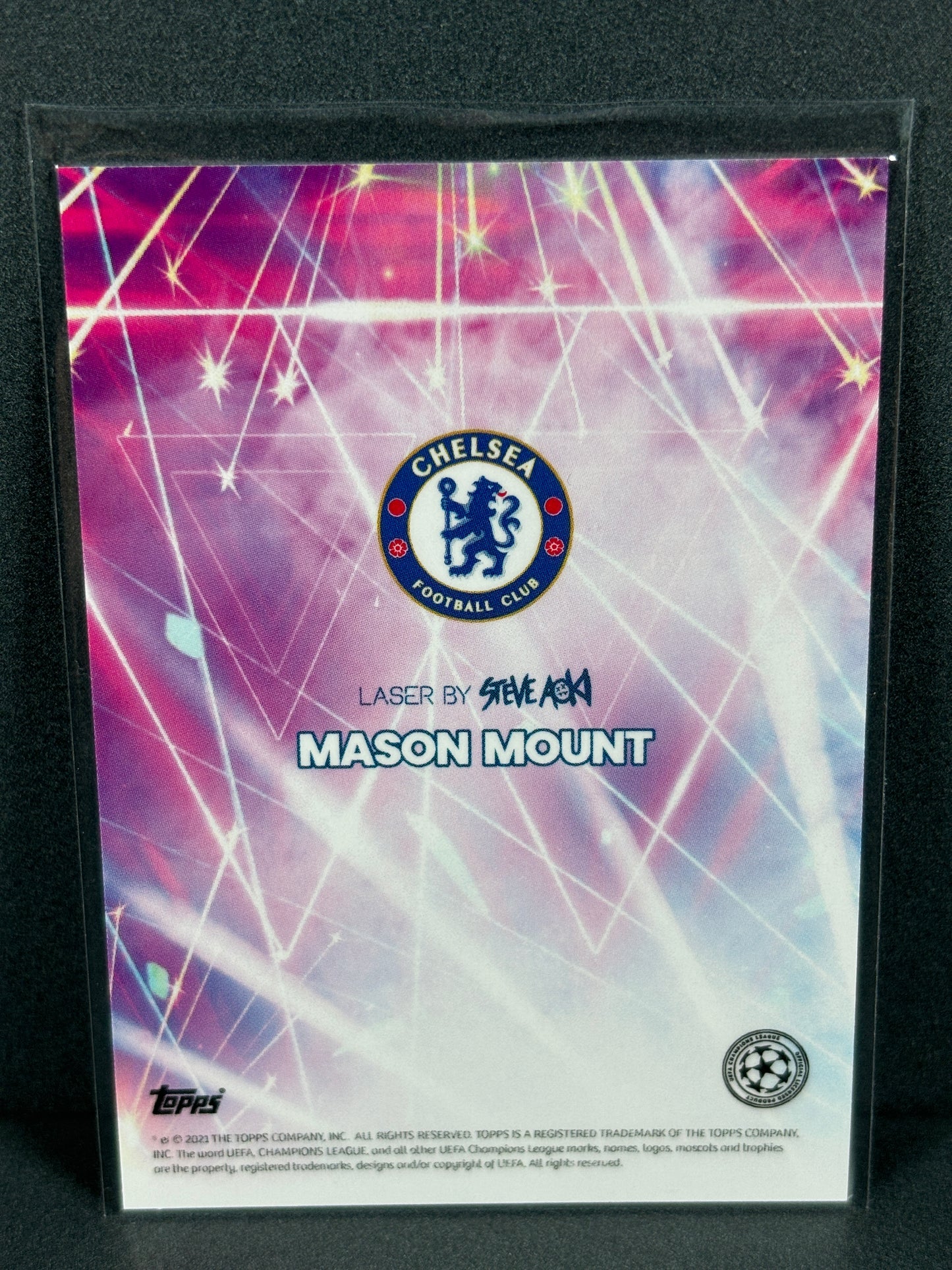 Topps Laser Soccer Card by Steve Aoki Mason Mount Chelsea