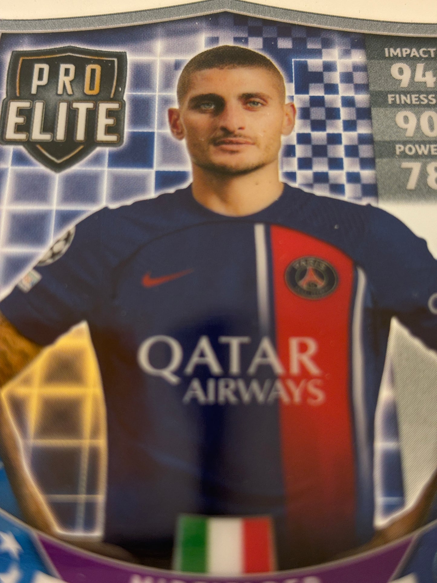 Marco Verratti Pro Elite Chrome Shield SH 3 - Match Attax 2023 / 2024 23 24 Rare