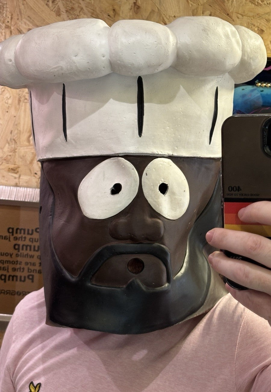 Vintage 1998 South Park Chef Full Head Rubber Mask Rare