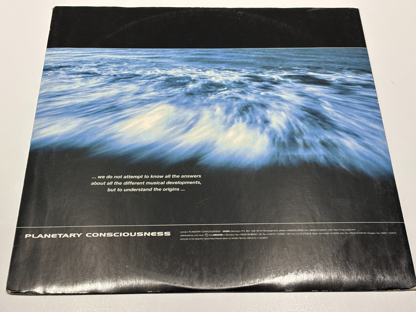 Planetary Consciousness - ICE EP - 1999 12" Vinyl Single