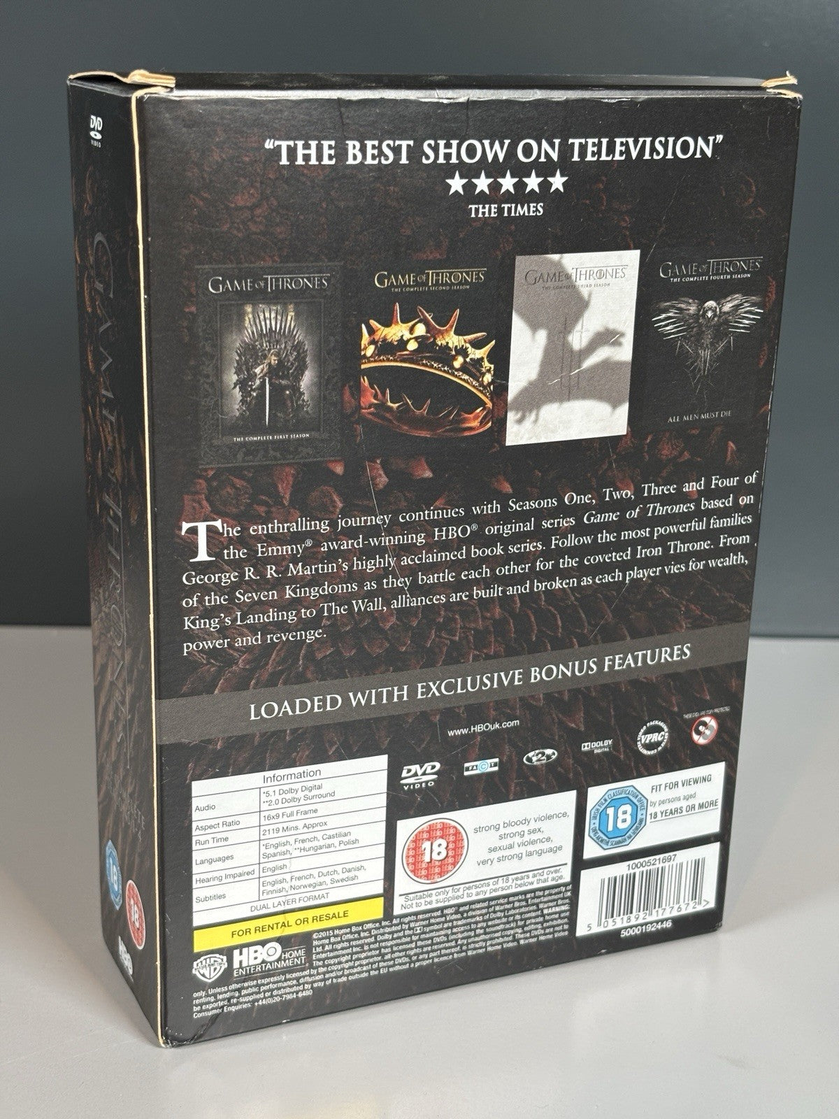 Game of Thrones Complete Seasons 1-4 Official DVD Series New Sealed