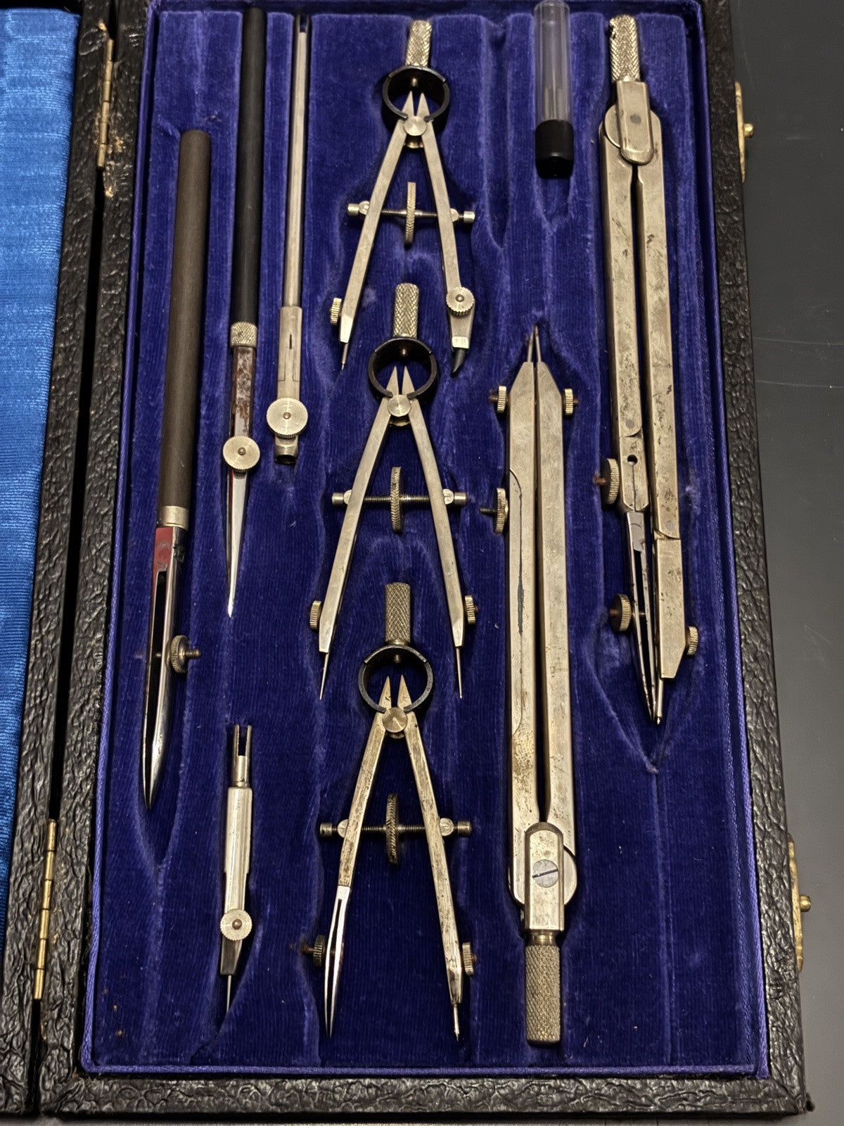VINTAGE Drafting technical drawing set Mason Freemason Working Tools