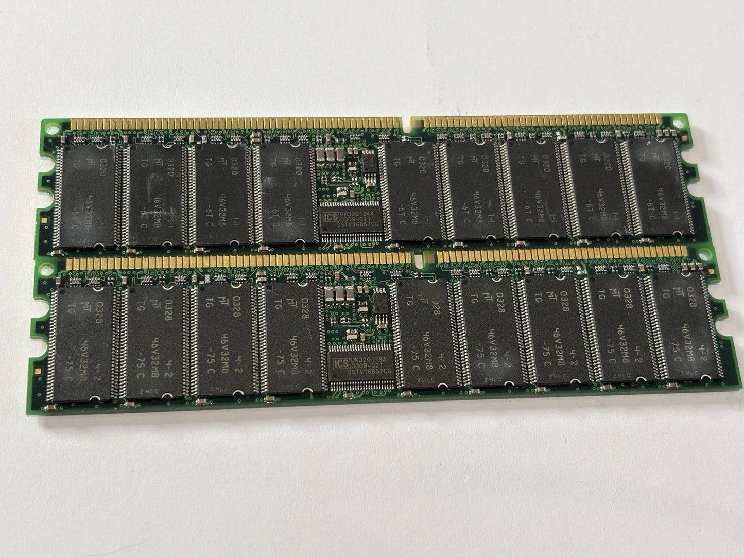 2x Micron PC2100 512MB D266 REG FCC 512M SDRAM Computer Memory RAM