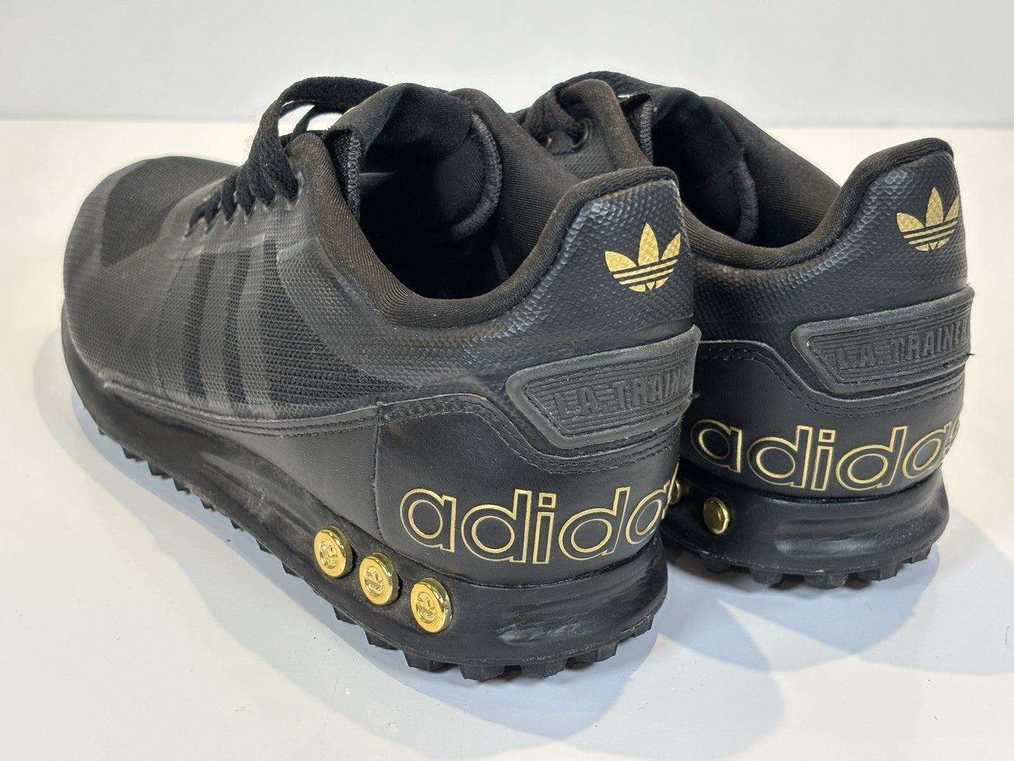 Adidas LA Trainer II Black/Gold Men's Trainers Size UK 9.5