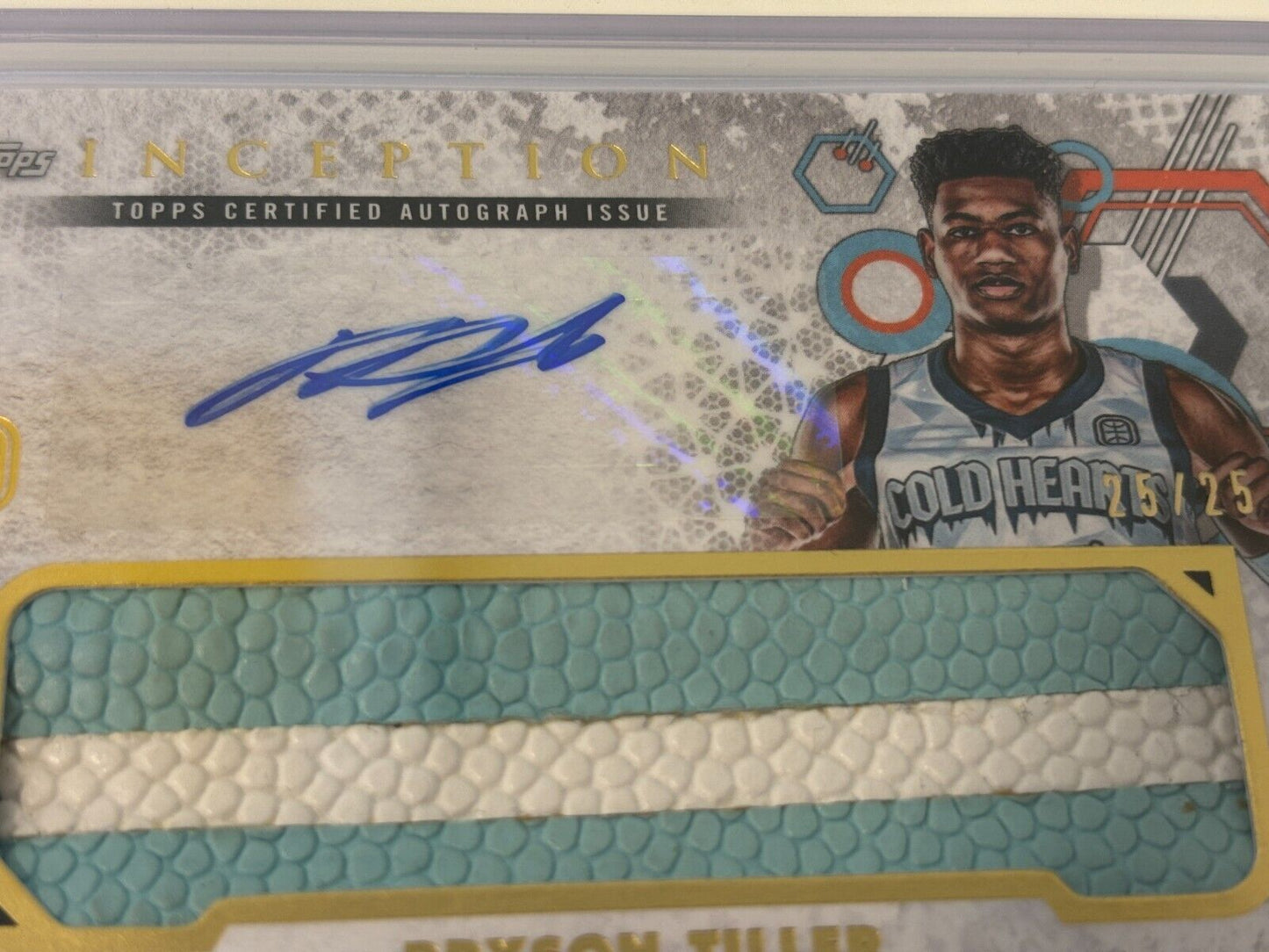 2022 Topps Inception OTE Bryson Tiller Game Ball Patch Auto /25
