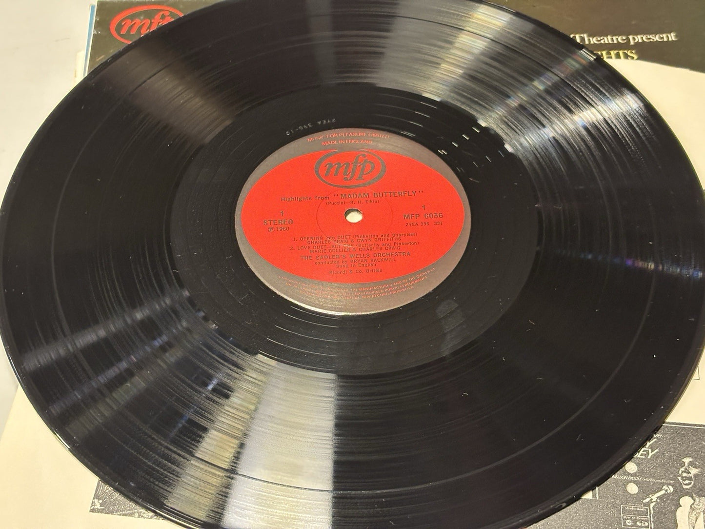 Puccini - Highlights From Madam Butterfly - Music Vinyl Record No81