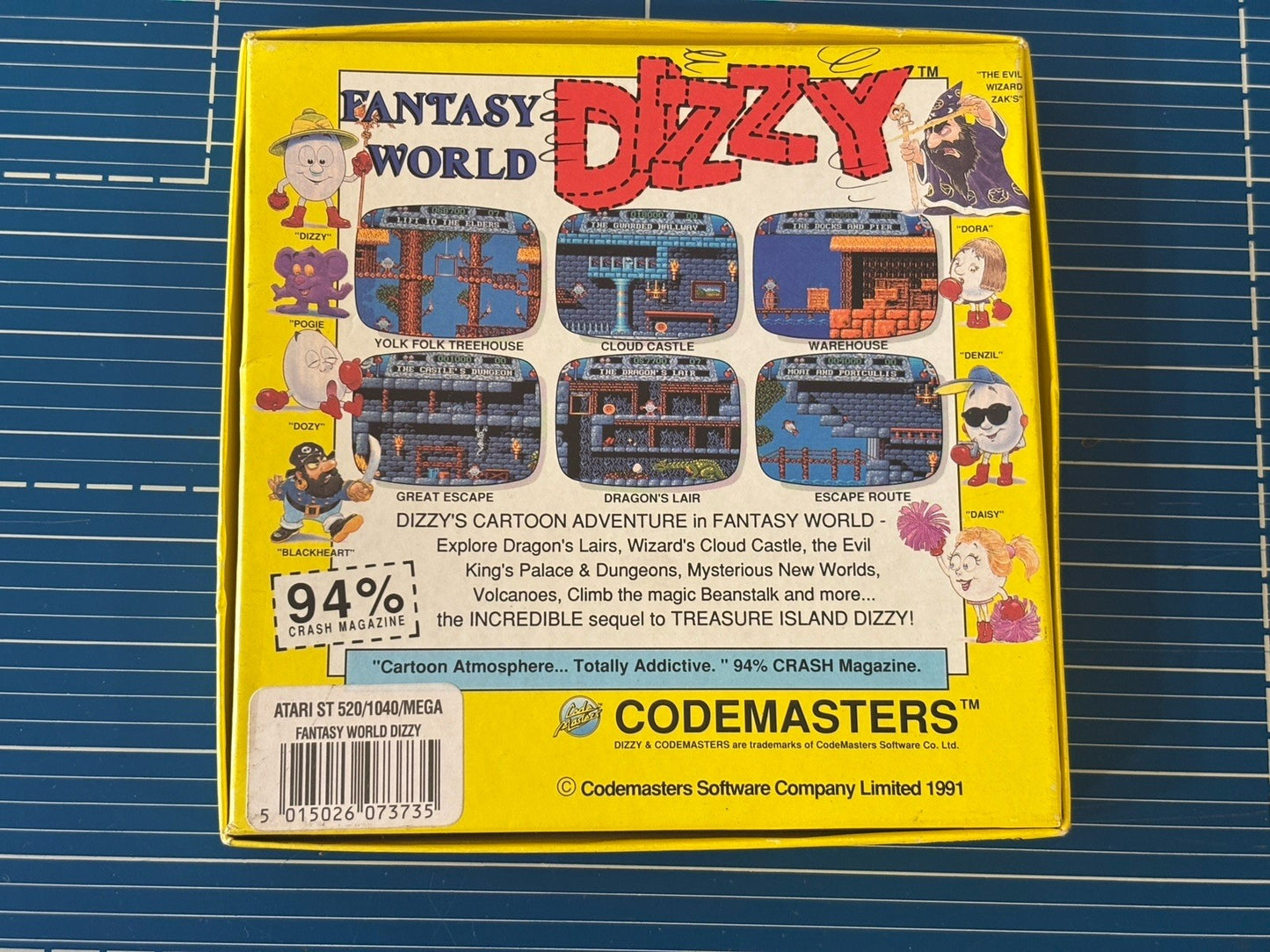 Fantasy World Dizzy : Atari ST : Codemasters : Dizzy