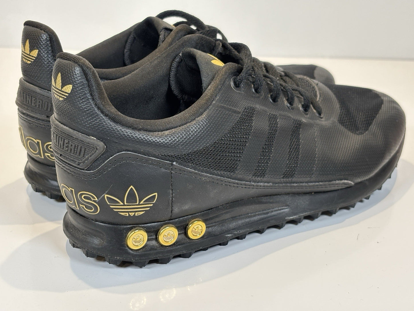 Adidas LA Trainer II Black/Gold Men's Trainers Size UK 9.5