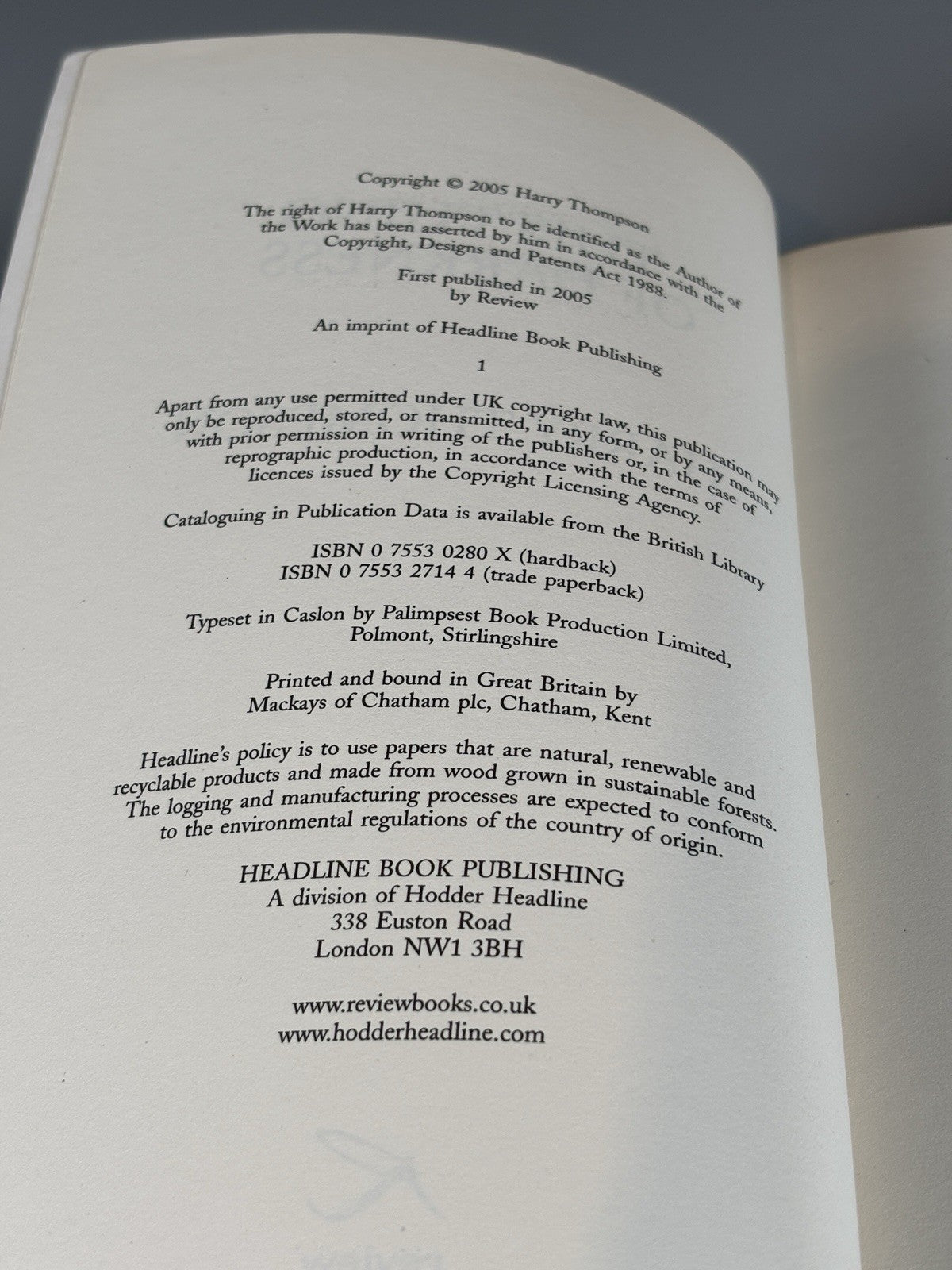 This Thing Of Darkness by Harry Thompson Paperback 1st Edition First