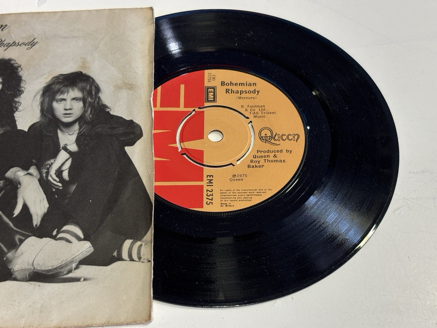 Queen Bohemian Rhapsody 1975 UK 1st Press 7" Vinyl Single Record EMI 2375