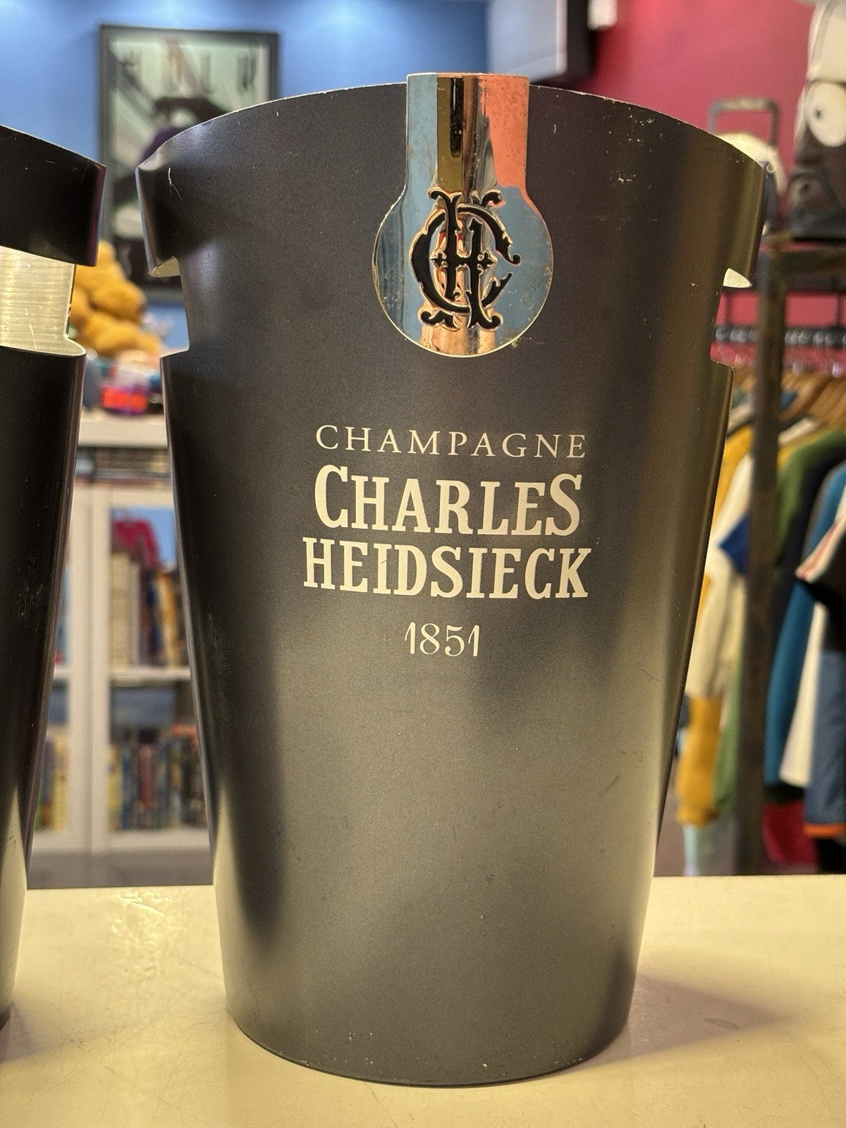 2x Champagne Ice Bucket Charles Heidsieck French Aluminium Rare