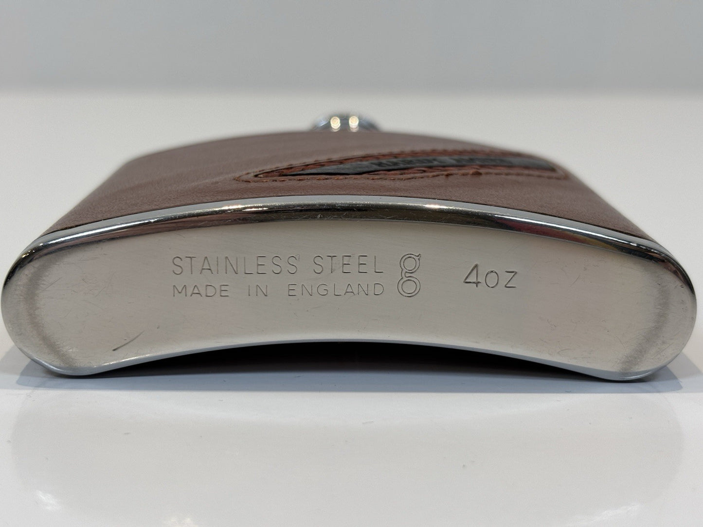Hardy Amies Savile Row, 4 oz Hip Flask, Stainless Steel, Made In England.