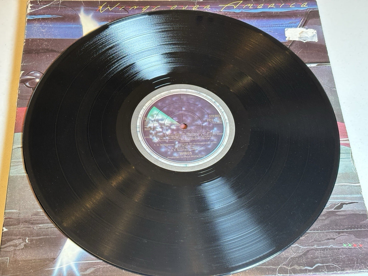 Paul McCartney & Wings Wings Over America Vinyl UK 1976 1st Press 3 LP & Poster