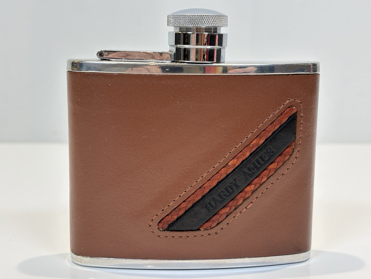 Hardy Amies Savile Row, 4 oz Hip Flask, Stainless Steel, Made In England.