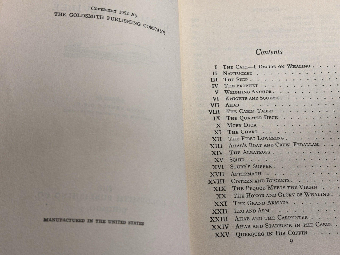 Moby Dick Herman Melville 1952 David Temple DJ