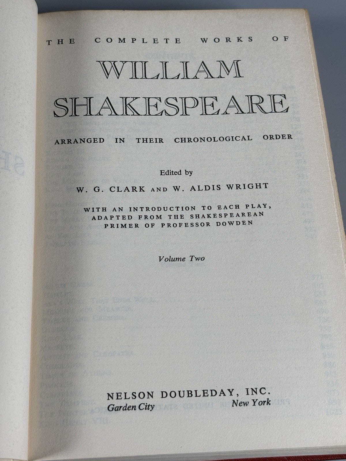 The Complete Works of William Shakespeare Volume 1 & 2 VINTAGE