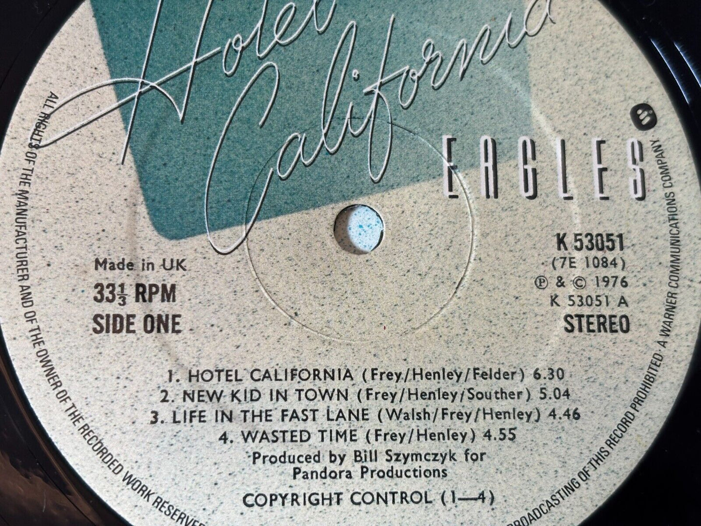 Eagles - Hotel California - K 53051 7E1084 - Vinyl LP With Poster 1st Press UK