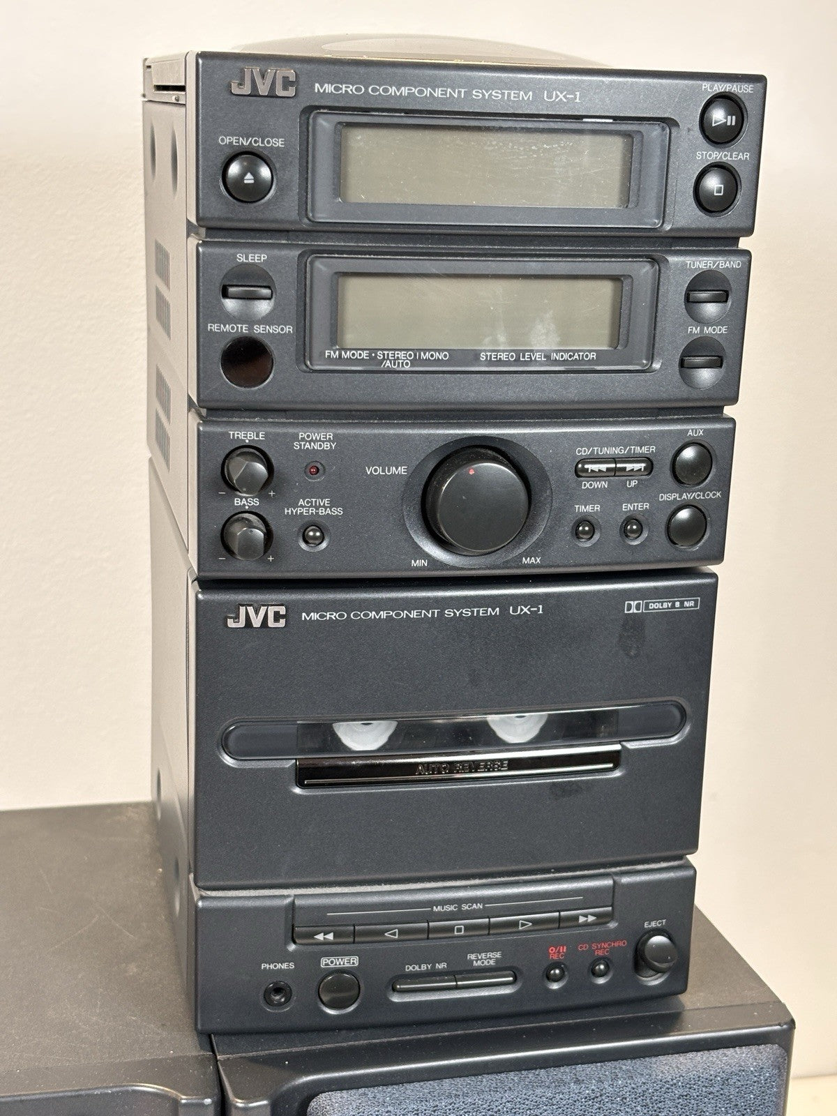 JVC UX-1 Micro Component System CD Tape Tuner Aux Mini Stack System TESTED VGC