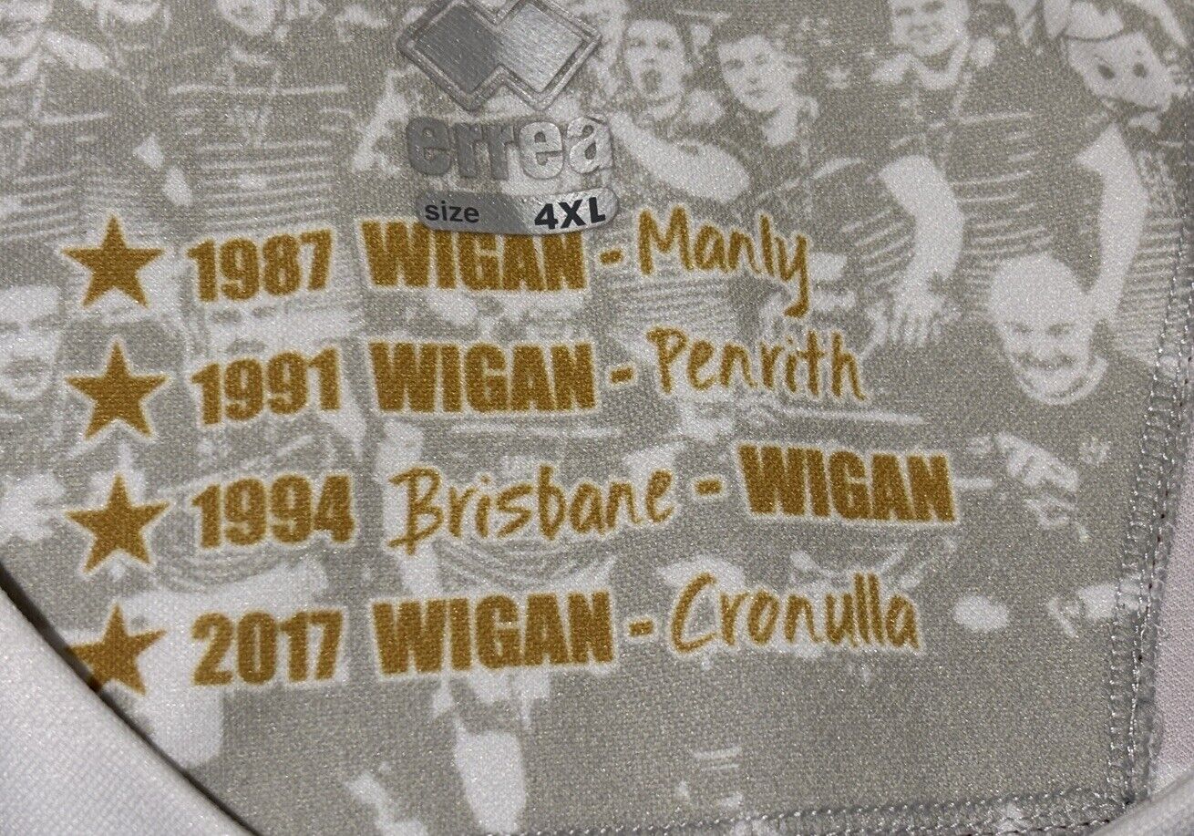 4800/976 Errea Home Rugby Shirt Wigan Warriors Limited Edition 451/1000