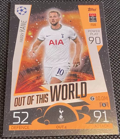 Match Attax OUT OF THIS WORLD Harry Kane OUT4