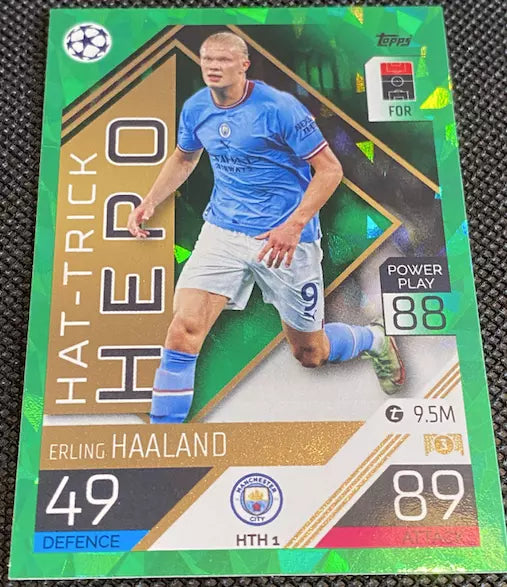 MATCH ATTAX HAALAND - EMERALD PARALLEL HAT TRICK HERO - 2022/23