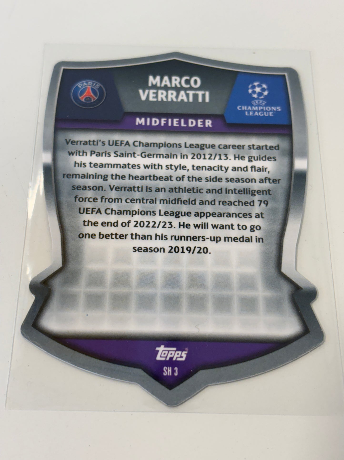 Marco Verratti Pro Elite Chrome Shield SH 3 - Match Attax 2023 / 2024 23 24 Rare