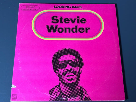 Stevie Wonder Looking Back 3LP Motown 1977 triple LP in gatefold