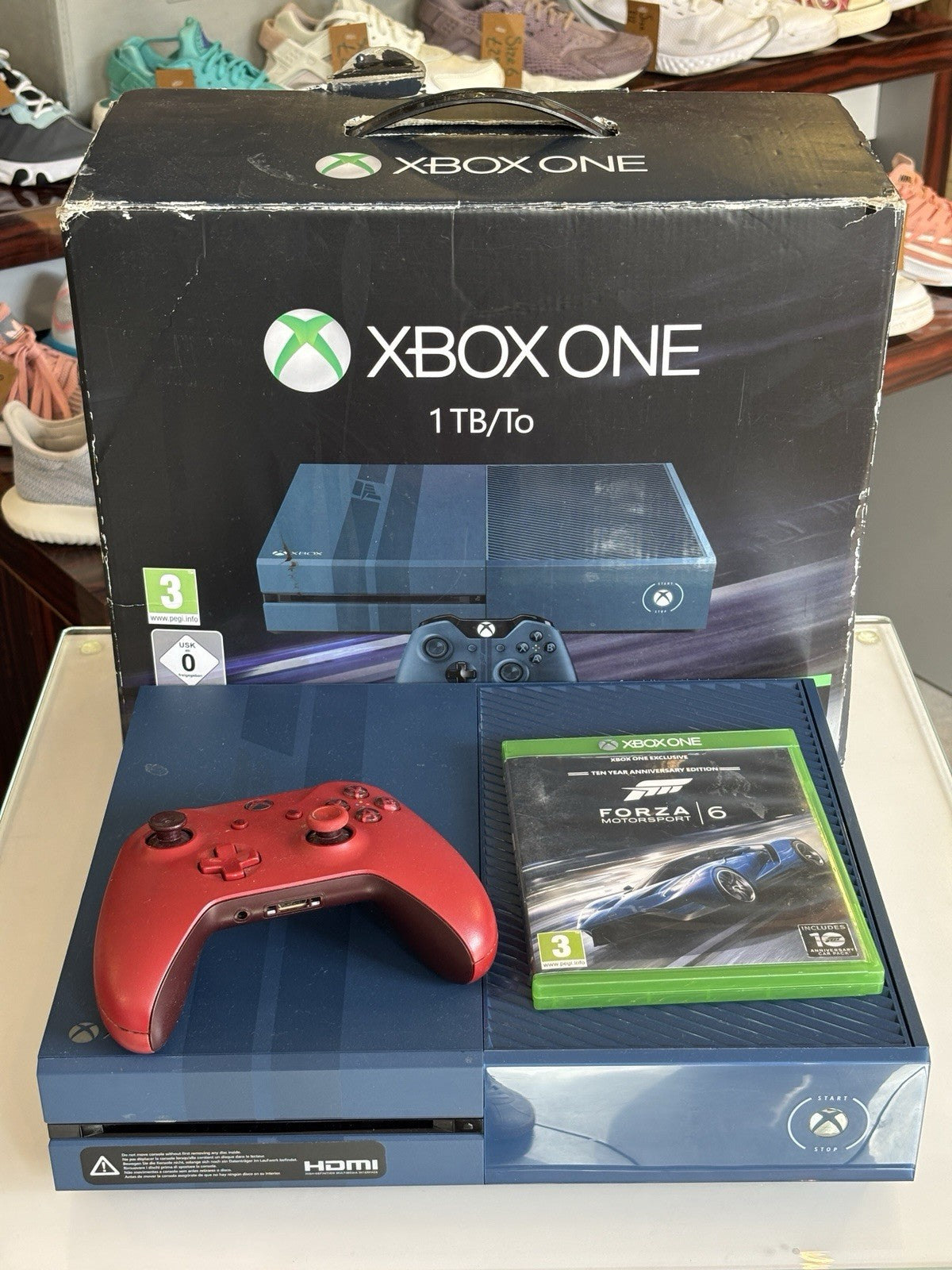 Xbox One Forza Motorsport 6 Limited Edition Blue Console 1Tb Boxed With Game