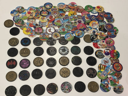 Huge 90’s Pog Collection Including 37 Slammers Pogs Pogz