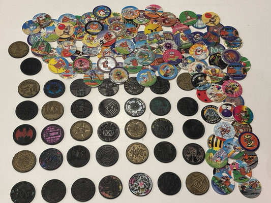 Huge 90’s Pog Collection Including 37 Slammers Pogs Pogz