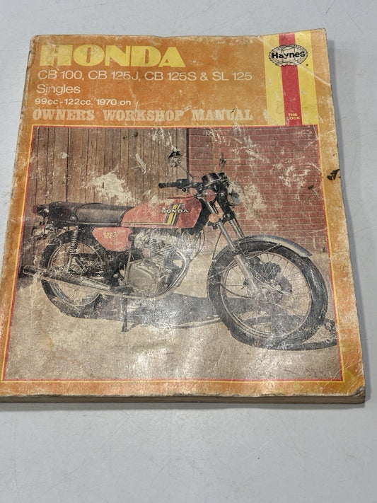 Honda CB 100, CB 125J, CB 125S, SL 125 Haynes 1970 on - Haynes Workshop Manual