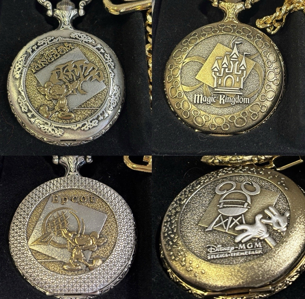 4x Disney Parks Pocket Watches. Vintage /3000