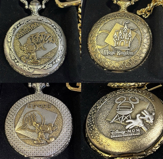 4x Disney Parks Pocket Watches. Vintage /3000