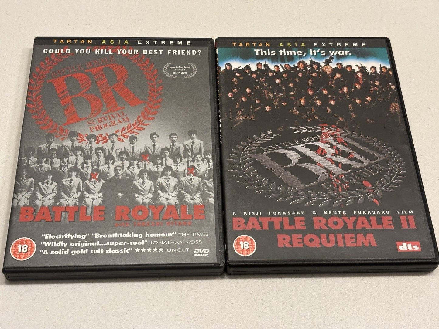Battle Royale 1 And 2 DVD Classic Japanese Action Films Beat Takeshi Kitano