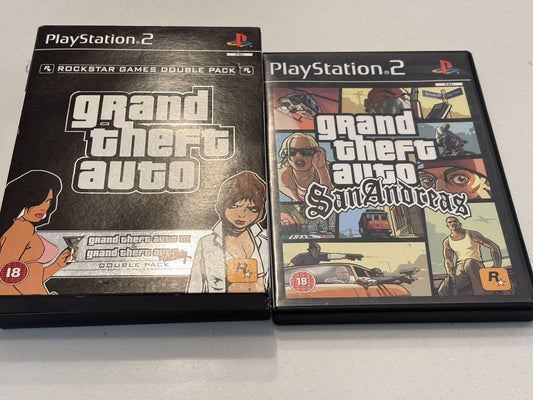 PS 2 GTA 3 and GTA Vice City Double Pack & San Andreas including original maps