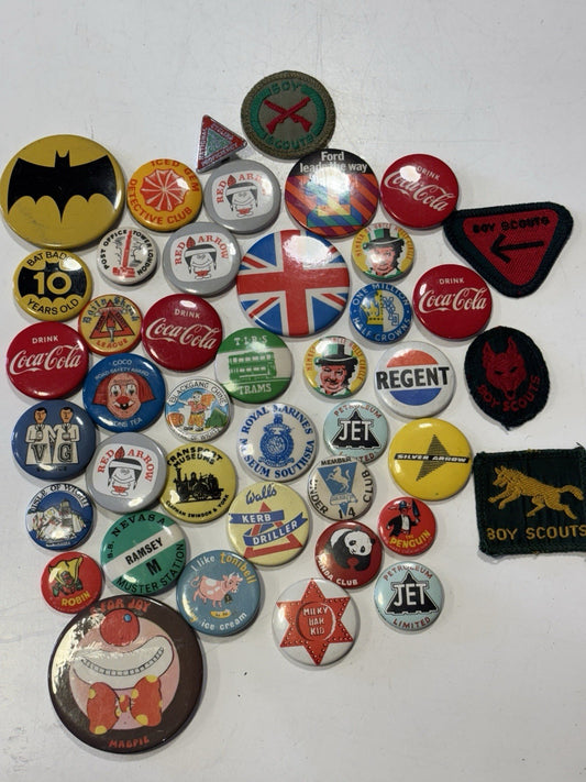 Job Lot Bundle Vintage Pin Badges And Vintage Cub Scout Patches
