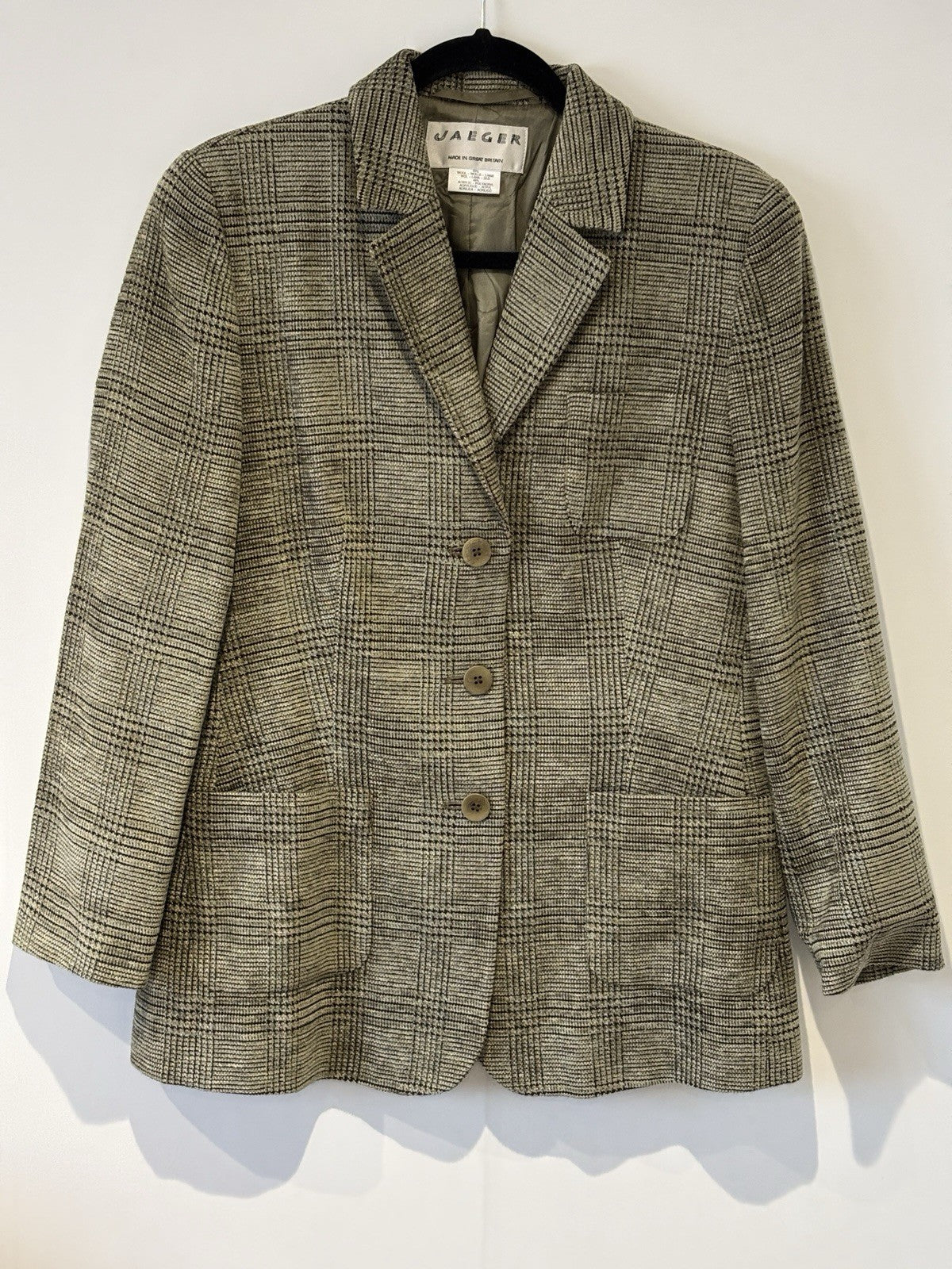 Jaeger Womens Jacket Blazer Size UK 12 Button Up Vintage