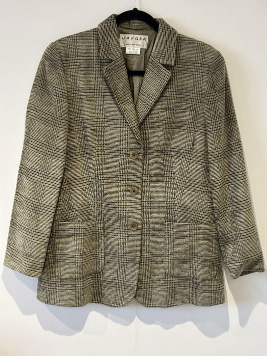 Jaeger Womens Jacket Blazer Size UK 12 Button Up Vintage