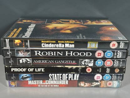 6x Russell Crowe Dvd Film Bundle