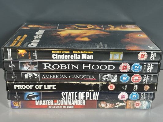 6x Russell Crowe Dvd Film Bundle