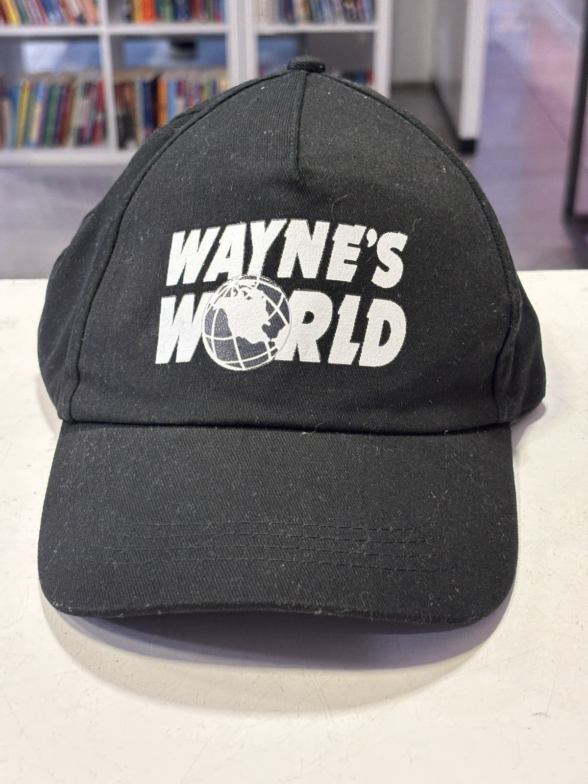 Vintage Waynes World Hat Black Cap Party On Paramount Pictures 90s