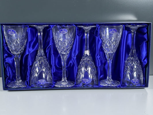 Royal Doulton - Finest Crystal - 6 X Goblets - Boxed