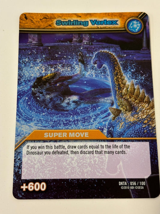 Dinosaur King  DKTA 056/100  Swirling Vortex Rare Foil Move Trading Card