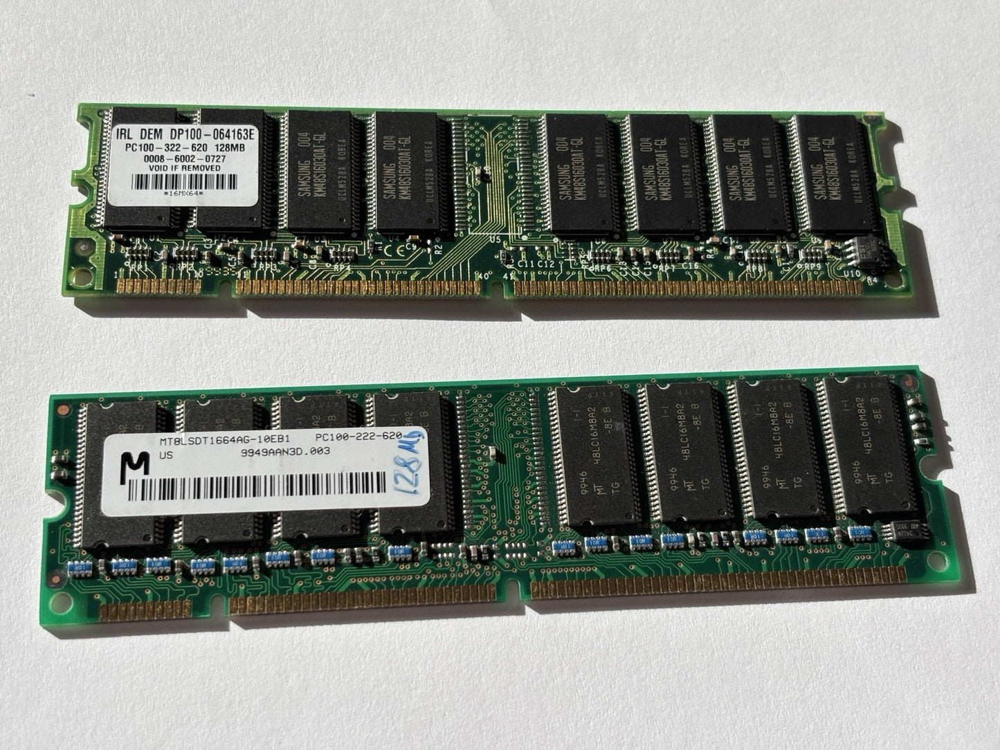 256MB (2 x 128MB) PC100 322 + 222
