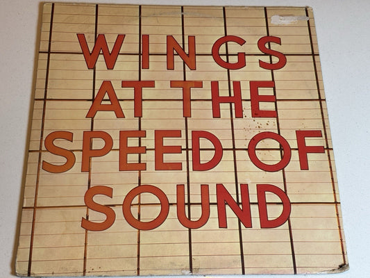WINGS - WINGS AT THE SPEED OF SOUND Paul McCartney 1st UK 1976 LP EX/VG+