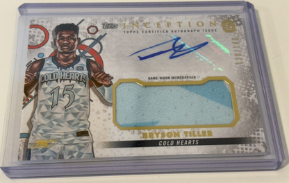 2022 Topps Inception OTE Overtime Elite Relic /149 Bryson Tiller #IARC-BT3 Auto