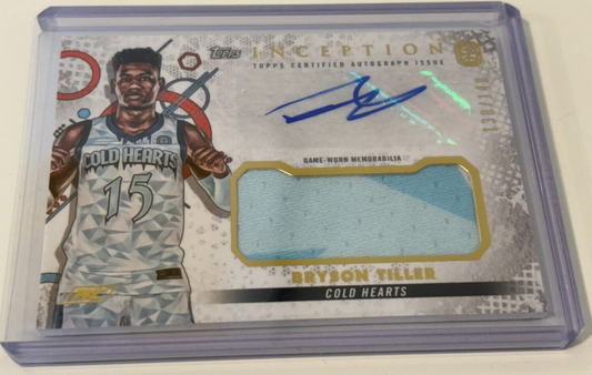 2022 Topps Inception OTE Overtime Elite Relic /149 Bryson Tiller #IARC-BT3 Auto