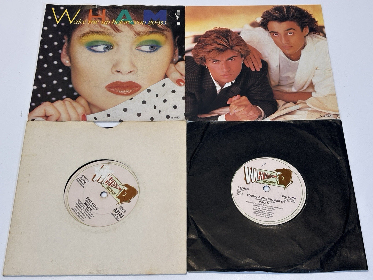 4x 'WHAM!' 7"  VINYL SINGLES