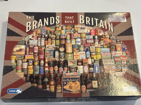 Gibsons 1000 Piece Jigsaw Puzzle 'BRANDS THAT BUILT  BRITAIN' by Robert Opie